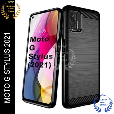 Picture of High Quality Spigen cover For Motorola Moto G Stylus (2021) / Motorola Moto G Stylus 2021 Carbon Fiber Back cover Soft Slim Fashion Non-Slip Protective Carbon Fiber Phone Case