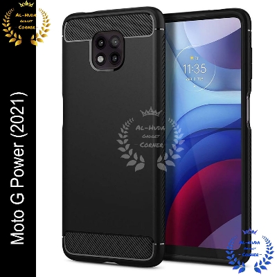 Picture of Original Spigen cover For Motorola Moto G Power (2021) / Motorola Moto G Power 2021 Carbon Fiber Back cover Soft Slim Fashion Non-Slip Protective Carbon Fiber Phone Case