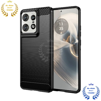 Picture of High Quality Spigen cover For Motorola Edge 50 Pro 5G Carbon Fiber Back cover Soft Slim Fashion Non-Slip Protective Carbon Fiber Phone Case