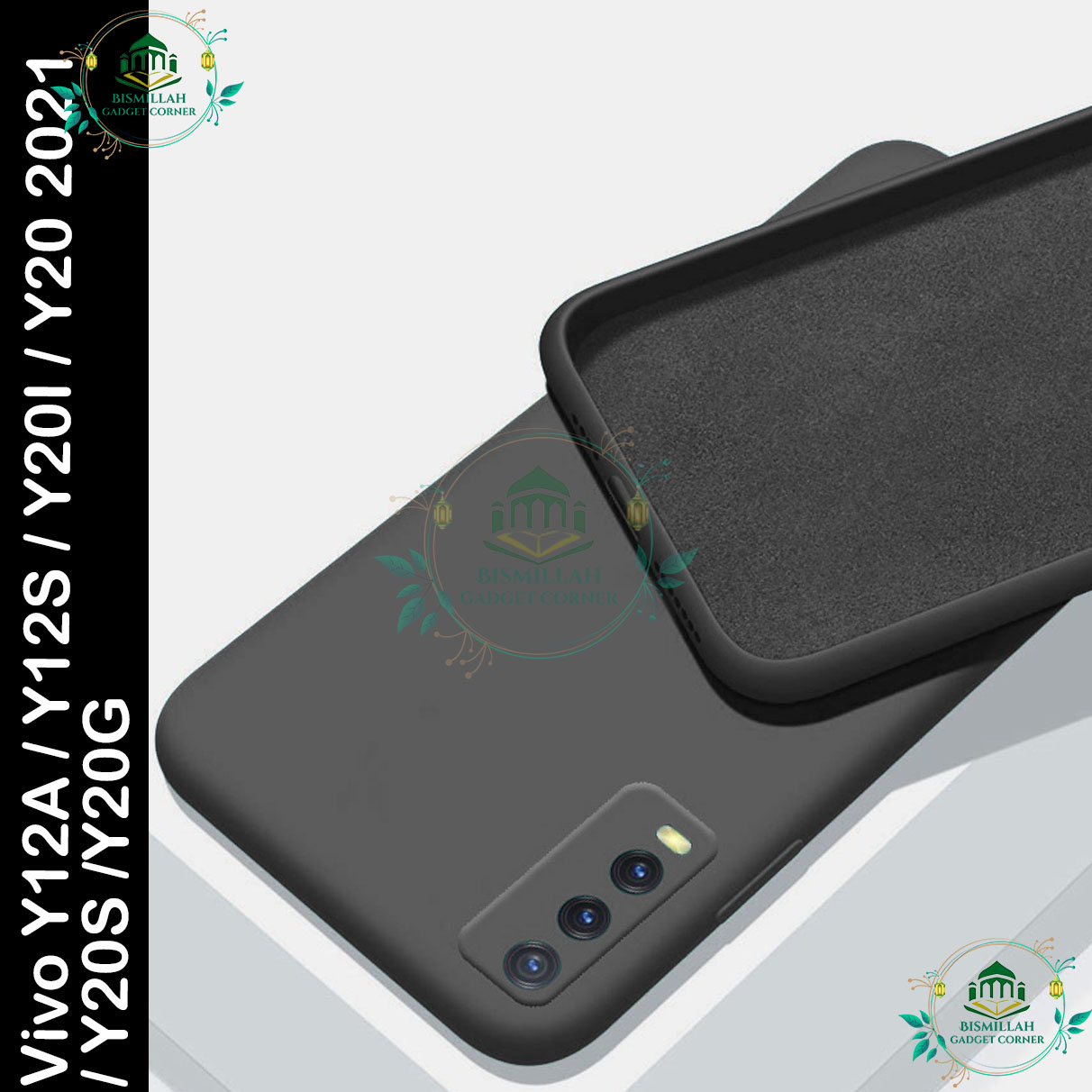 Picture of Premium Liquid Silicone Phone case for Vivo Y12A / Vivo Y12S / Vivo Y20i / Vivo Y20 2021 / Vivo Y20S / Vivo Y20G Liquid Silicon Mobile Back Case Soft Silicone Phone Cover - মোবাইল ফোন - Phoneo