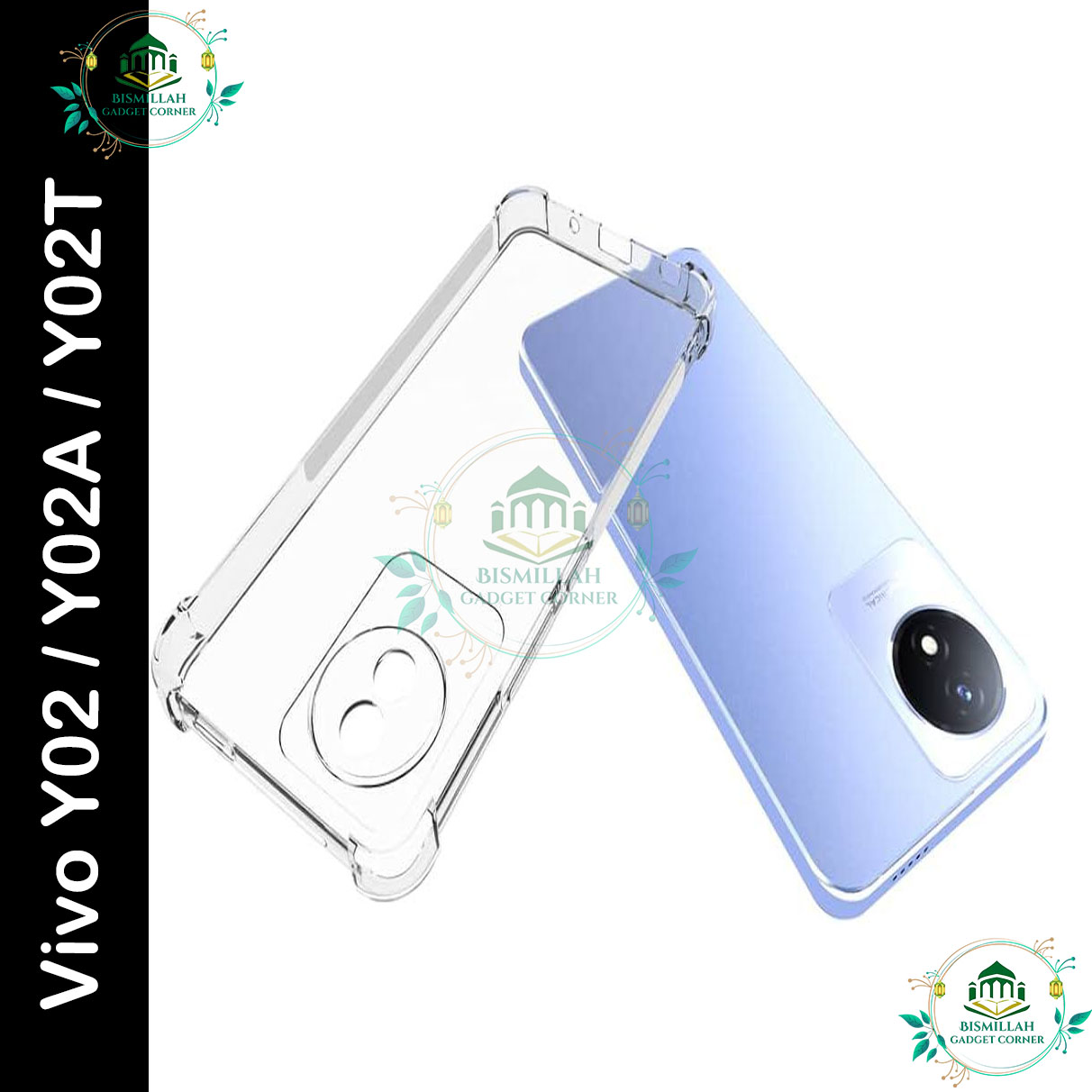 Picture of Transparent back cover For Vivo Y02 / Vivo Y02A / Vivo Y02T Luxury transparent Protect Back Cover Soft Case