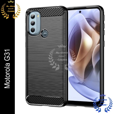 Picture of Original Spigen cover For Motorola Moto G31 Carbon Fiber Back cover Soft Slim Fashion Non-Slip Protective Carbon Fiber Phone Case