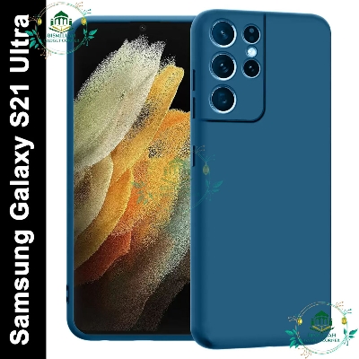 Picture of Premium Liquid Silicone Phone case for Samsung Galaxy S21 Ultra 5G Liquid Silicon Mobile Back Case Soft Silicone Phone Cover - মোবাইল ফোন - Phoneo