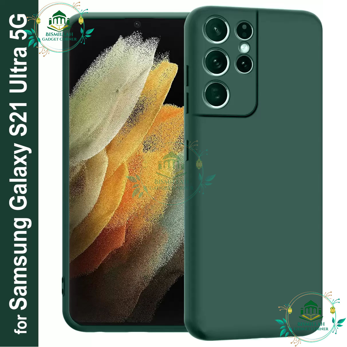 Picture of Premium Liquid Silicone Phone case for Samsung Galaxy S21 Ultra 5G Liquid Silicon Mobile Back Case Soft Silicone Phone Cover - মোবাইল ফোন - Phoneo