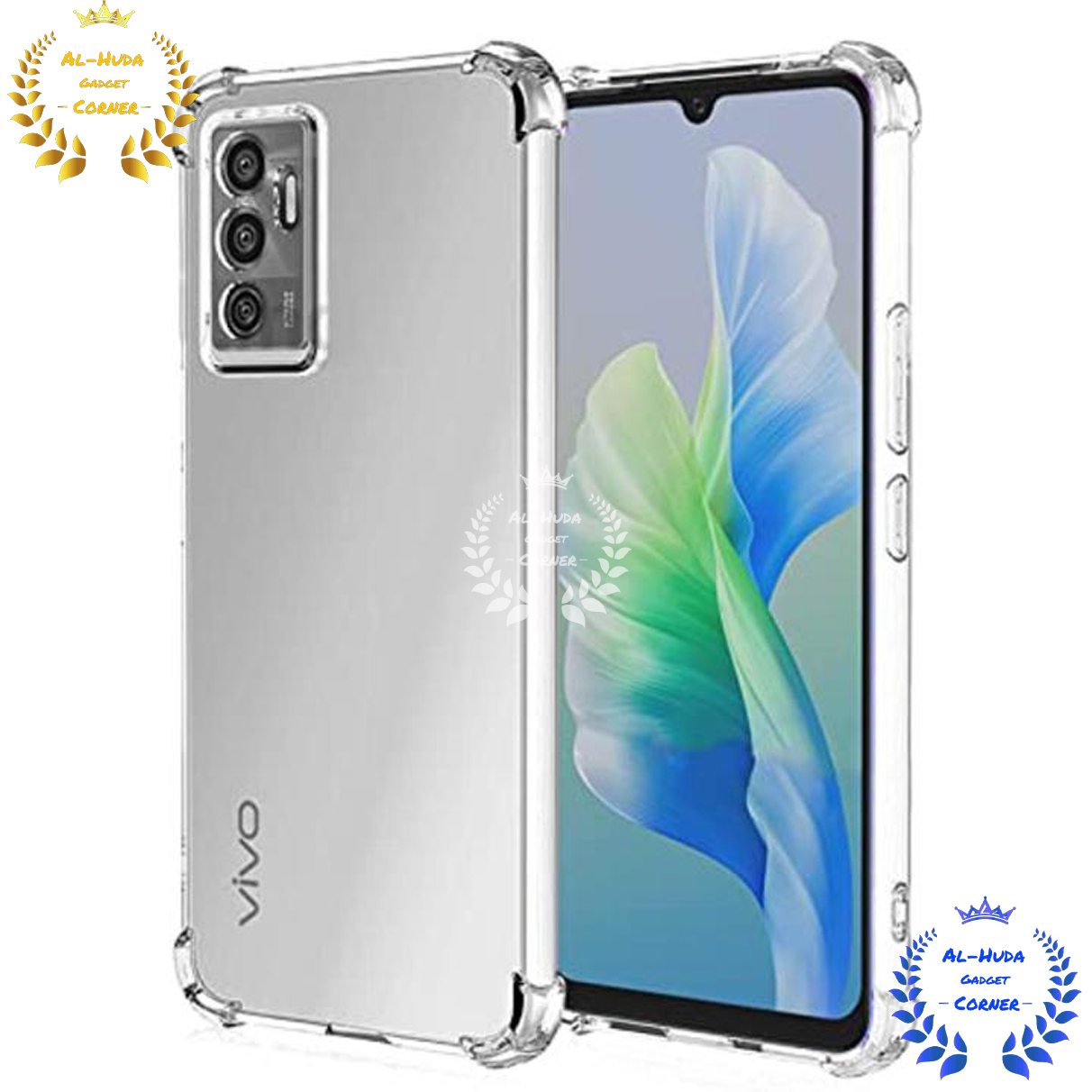 Picture of Shockproof & Transparent Crystal Clear Back Cover Case / Matte Protective Lens Flexible Back Cover for Vivo V23e 5G / Vivo S10e 5G / Vivo Y75 4G | Slim Silicone Cover with Soft Lining Shockproof Full Body Bumper Case