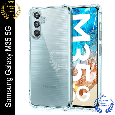 Picture of Shockproof & Transparent Crystal Clear Back Cover Case / Matte Protective Lens Flexible Back Cover for Samsung Galaxy M35 5G | Slim Silicone Cover with Soft Lining Shockproof Full Body Bumper Case