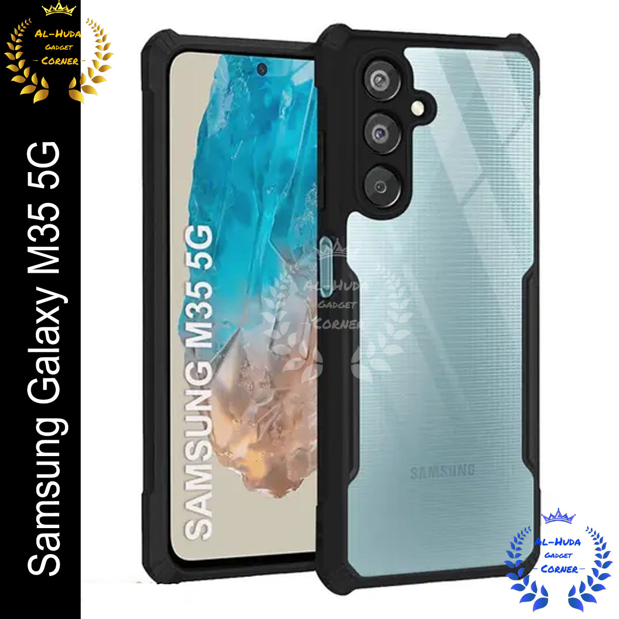 Picture of Shockproof & Transparent Crystal Clear Back Cover Case / Matte Protective Lens Flexible Back Cover for Samsung Galaxy M35 5G | Slim Silicone Cover with Soft Lining Shockproof Full Body Bumper Case