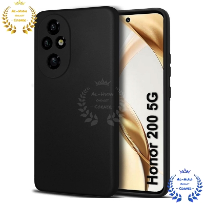 Picture of Shockproof & Transparent Crystal Clear Back Cover Case / Matte Protective Lens Flexible Back Cover for Honor 200 5G | Slim Silicone Cover with Soft Lining Shockproof Full Body Bumper Case