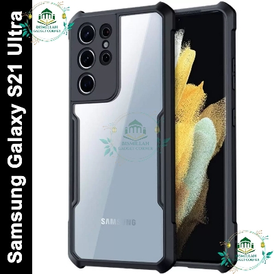 Picture of Xundd Back Cover for Samsung Galaxy S21 Ultra 5G Transparent Hybrid Hard PC Back Bumper