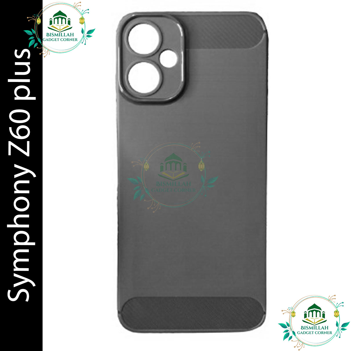 Picture of Carbon Cover for Symphony Z60 Plus Silicone Back Cover With Camera Protection Sleek and Stylish Protection