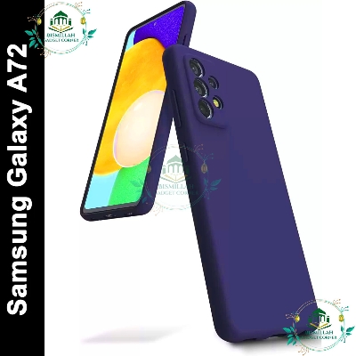 Picture of Premium Liquid Silicone Phone case for Samsung Galaxy A72 4G/5G Liquid Silicon Mobile Back Case Soft Silicone Phone Cover - মোবাইল ফোন - Phoneo