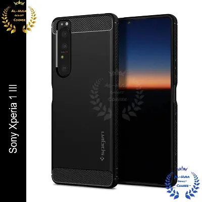 Picture of Spigen cover For Sony Xperia 10 III / Sony Xperia 10 iii Carbon Fiber Back cover Soft Slim Fashion Non-Slip Protective Carbon Fiber Phone Case