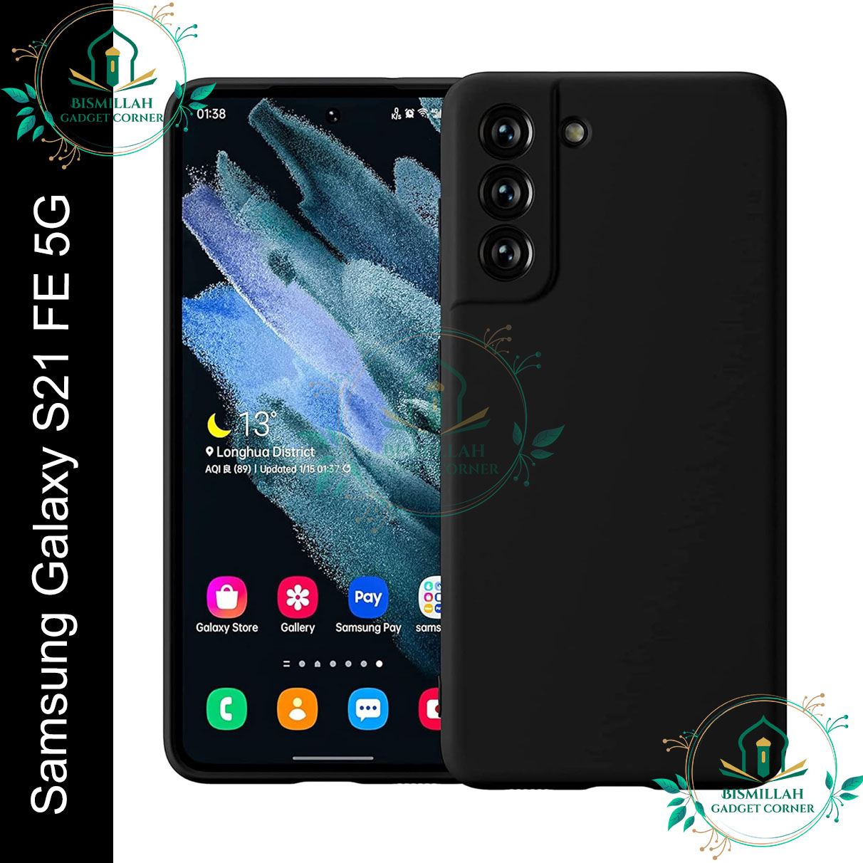 Picture of Premium Liquid Silicone Phone case for Samsung Galaxy S21 FE 5G ( S21FE ) Liquid Silicon Mobile Back Case Soft Silicone Phone Cover - মোবাইল ফোন - Phoneo