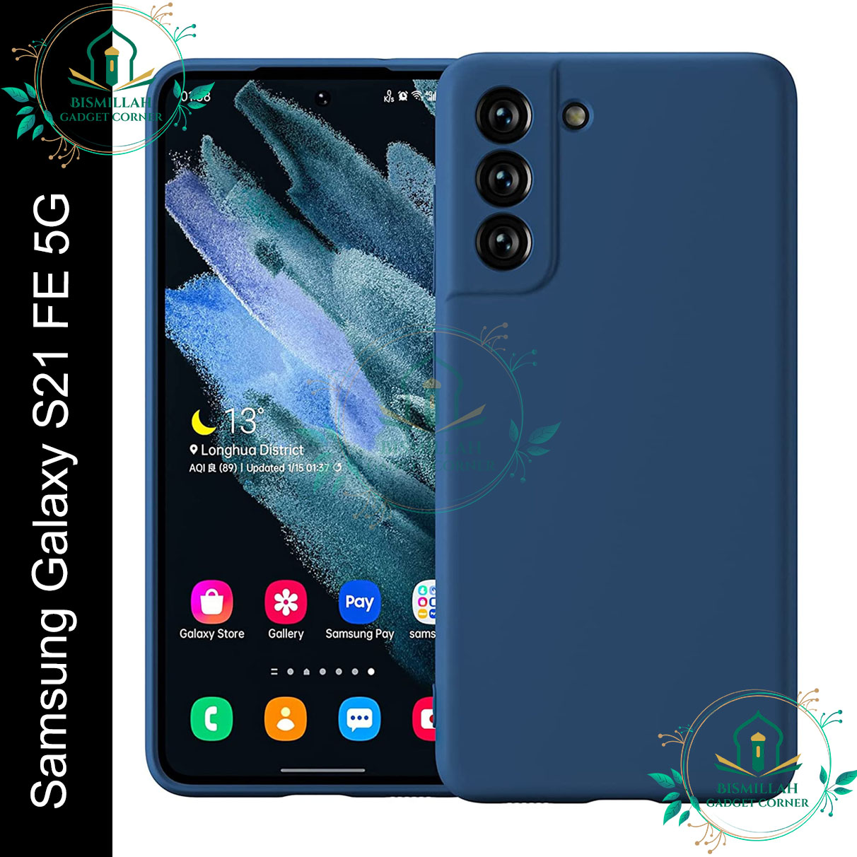 Picture of Premium Liquid Silicone Phone case for Samsung Galaxy S21 FE 5G ( S21FE ) Liquid Silicon Mobile Back Case Soft Silicone Phone Cover - মোবাইল ফোন - Phoneo