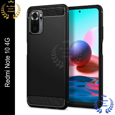 Picture of High Quality Spigen cover For Redmi Note 10 4G Carbon Fiber Back cover Soft Slim Fashion Non-Slip Protective Carbon Fiber Phone Case