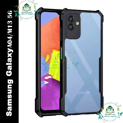 Picture of Xundd Back Cover for Samsung Galaxy A04 4G / Samsung Galaxy M13 5G Transparent Hybrid Hard PC Back Bumper