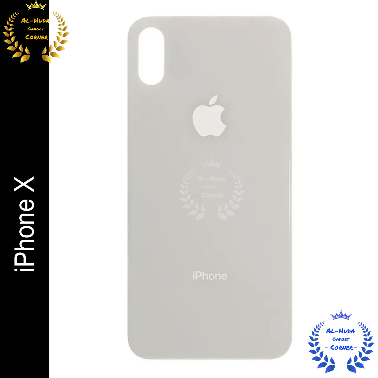 Picture of Replacement Backshell Glass Back Panel for iPhone X Battery Back Door Housing With Logo back shell