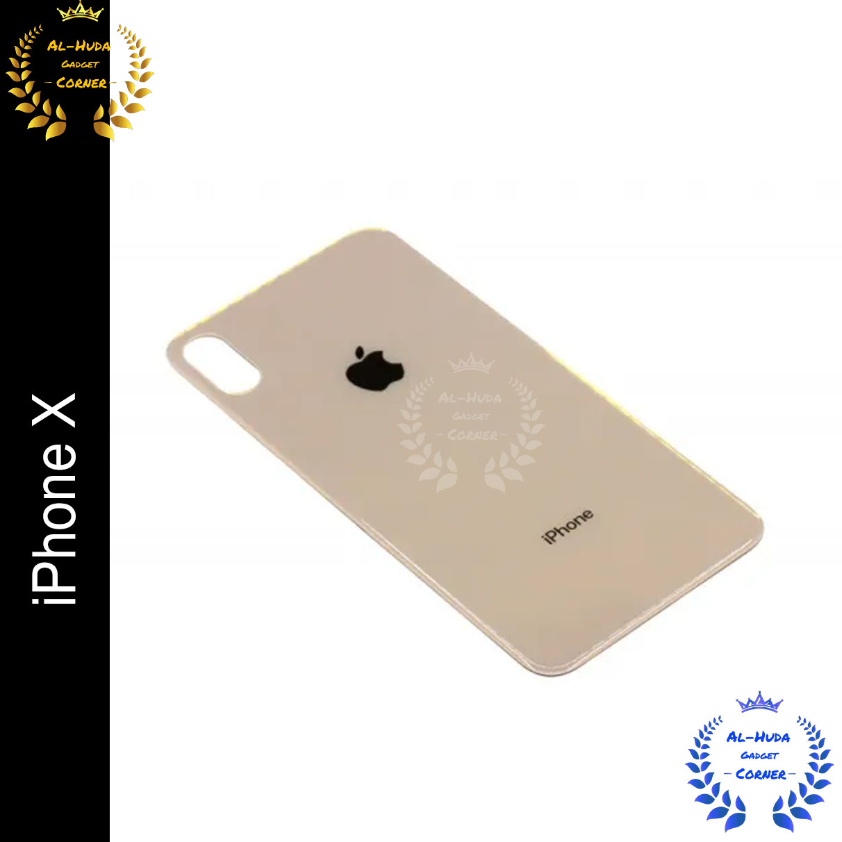 Picture of Replacement Backshell Glass Back Panel for iPhone X Battery Back Door Housing With Logo back shell