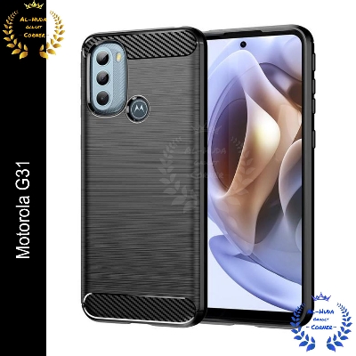 Picture of Spigen cover For Motorola G31 Carbon Fiber Back cover Soft Slim Fashion Non-Slip Protective Carbon Fiber Phone Case