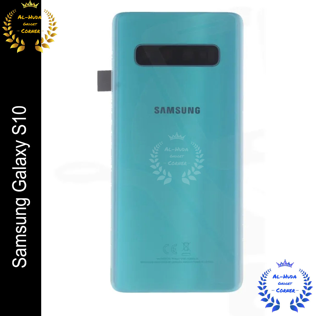 Picture of Backshell for Samsung Galaxy S10 Replacement Back Battery Cover For Samsung Galaxy S10 Back Rear Glass Case - (without camera glass)