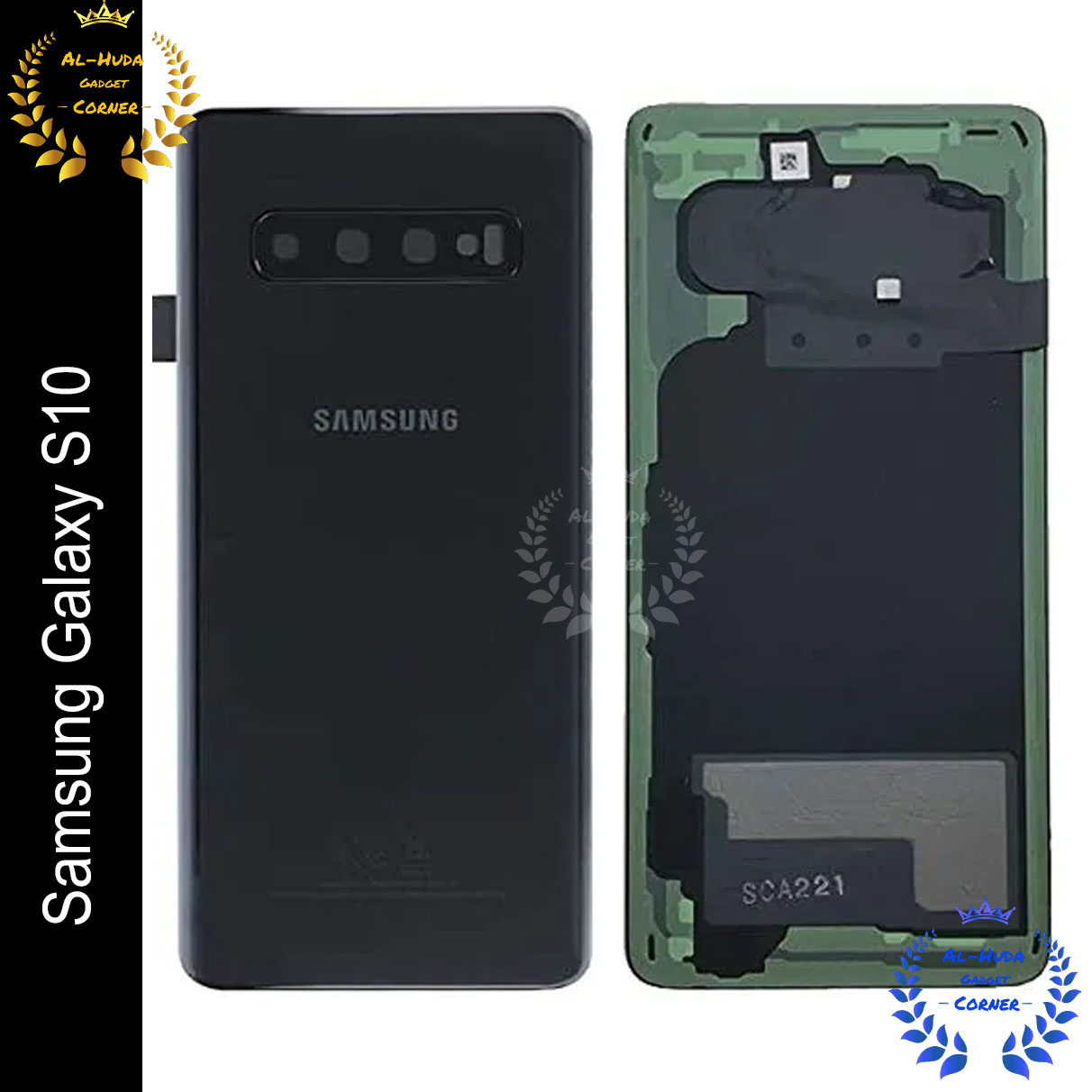 Picture of Backshell for Samsung Galaxy S10 Replacement Back Battery Cover For Samsung Galaxy S10 Back Rear Glass Case - (without camera glass)