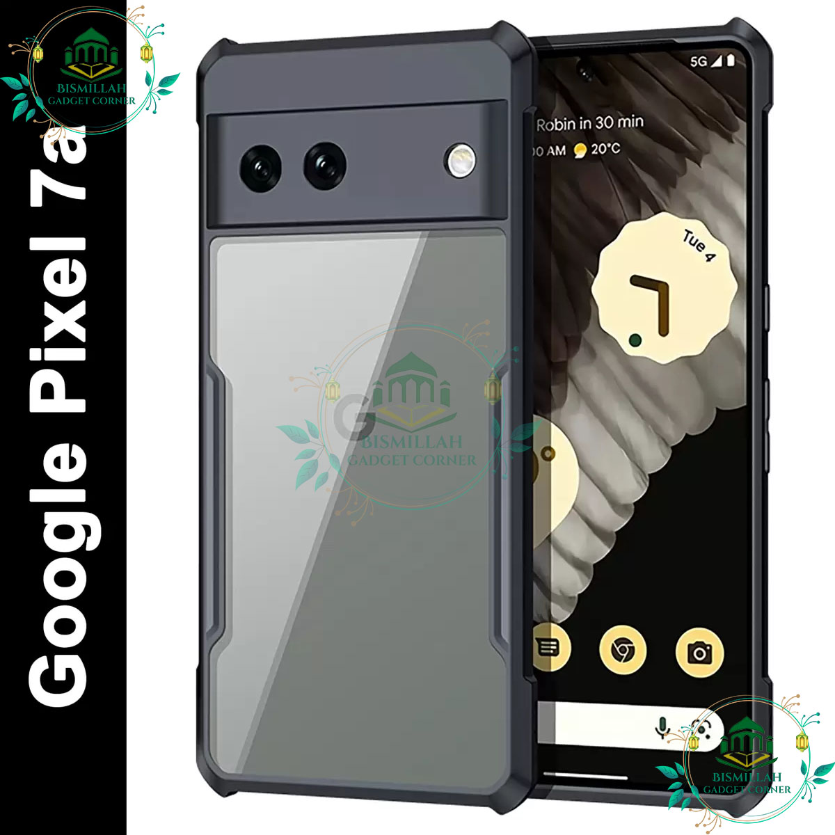 Picture of Xundd Back Cover for Google Pixel 7A Transparent Hybrid Hard PC Back Bumper