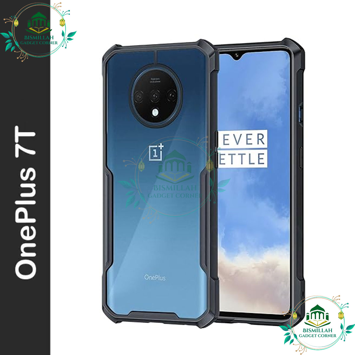 Picture of Xundd Back Cover for OnePlus 7T Transparent Hybrid Hard PC Back Bumper