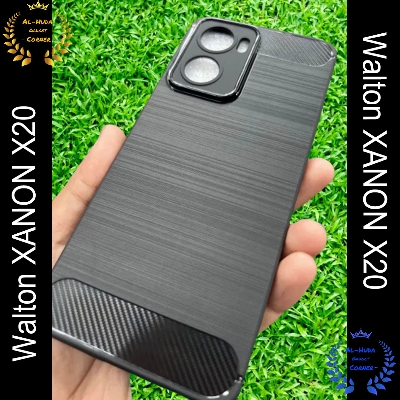 Picture of Spigen cover For Walton XANON X20 Carbon Fiber Back cover Soft Slim Fashion Non-Slip Protective Carbon Fiber Phone Case (Best Quality)