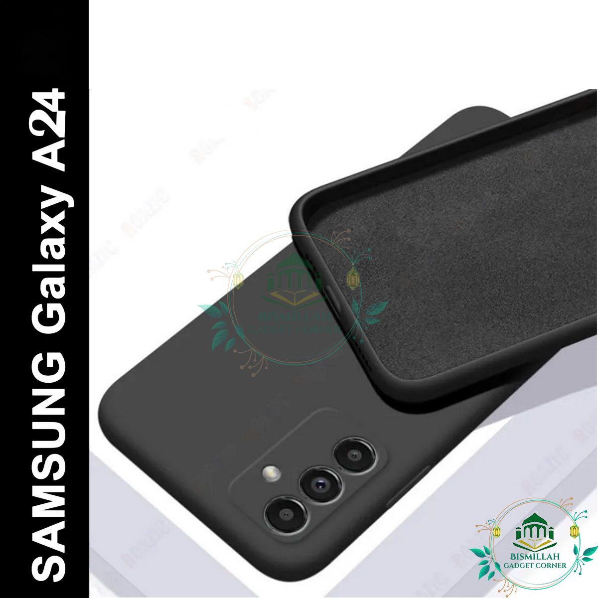 Picture of Premium Liquid Silicone Phone case for Samsung Galaxy A24 Liquid Silicon Mobile Back Case Soft Silicone Phone Cover - মোবাইল ফোন - Phoneo