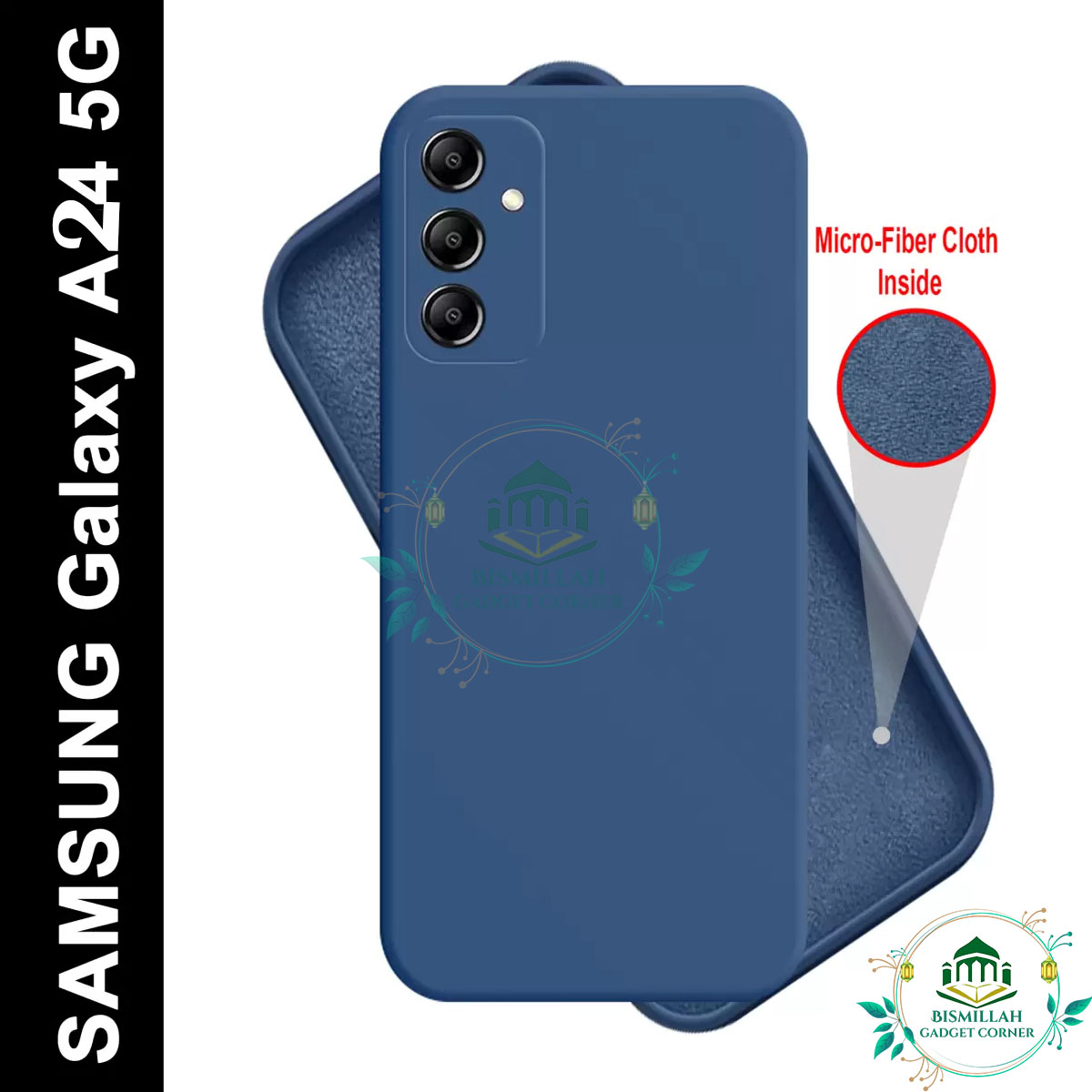 Picture of Premium Liquid Silicone Phone case for Samsung Galaxy A24 Liquid Silicon Mobile Back Case Soft Silicone Phone Cover - মোবাইল ফোন - Phoneo