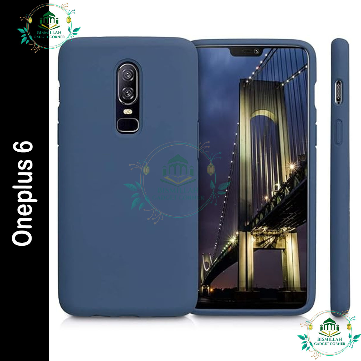 Picture of Premium Liquid Silicone Phone case for OnePlus 6 Liquid Silicon Mobile Back Case Soft Silicone Phone Cover