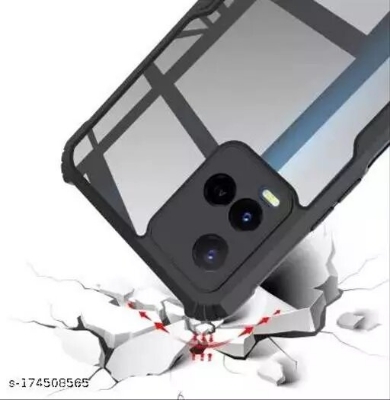Picture of For vivo Y21E -Reinforced  Unique Shockproof Cushion Back Clear Hybrid Transparent Hard Cover Casing