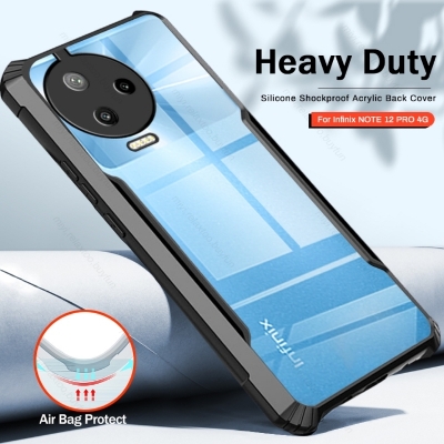 Picture of Infinix Note 12 2023 Back Cover Case | 360 Degree Protection | Shock Proof Design | Transparent Back Cover Case for Infinix Note 12 2023 (Black Bumper)