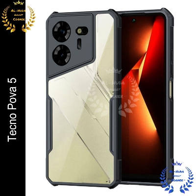 Picture of Xundd Back Cover for Tecno Pova 5 Transparent Hybrid Hard PC Back Bumper (Best Quality)