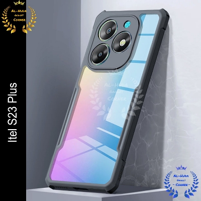 Picture of Xundd Back Cover for Itel S23 Plus / Itel S23+ Transparent Hybrid Hard PC Back Bumper