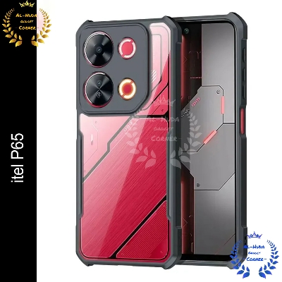 Picture of Xundd Back Cover for itel P65 4G Transparent Hybrid Hard PC Back Bumper