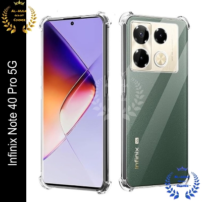 Picture of Transparent back cover For Infinix Note 40 Pro 5G Luxury transparent Protect Back Cover Soft Case (Best Quality)
