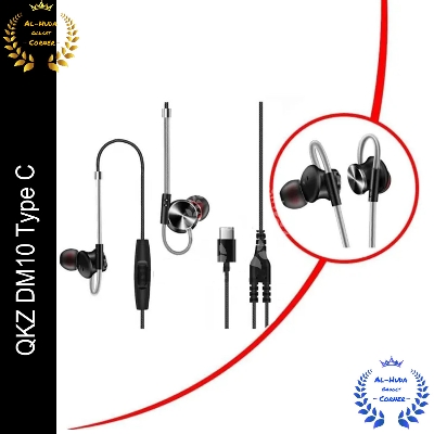Picture of QKZ DM10 Type C Zinc Alloy Metal Earphone - Black - Headphone - Earphone (Best Quality)