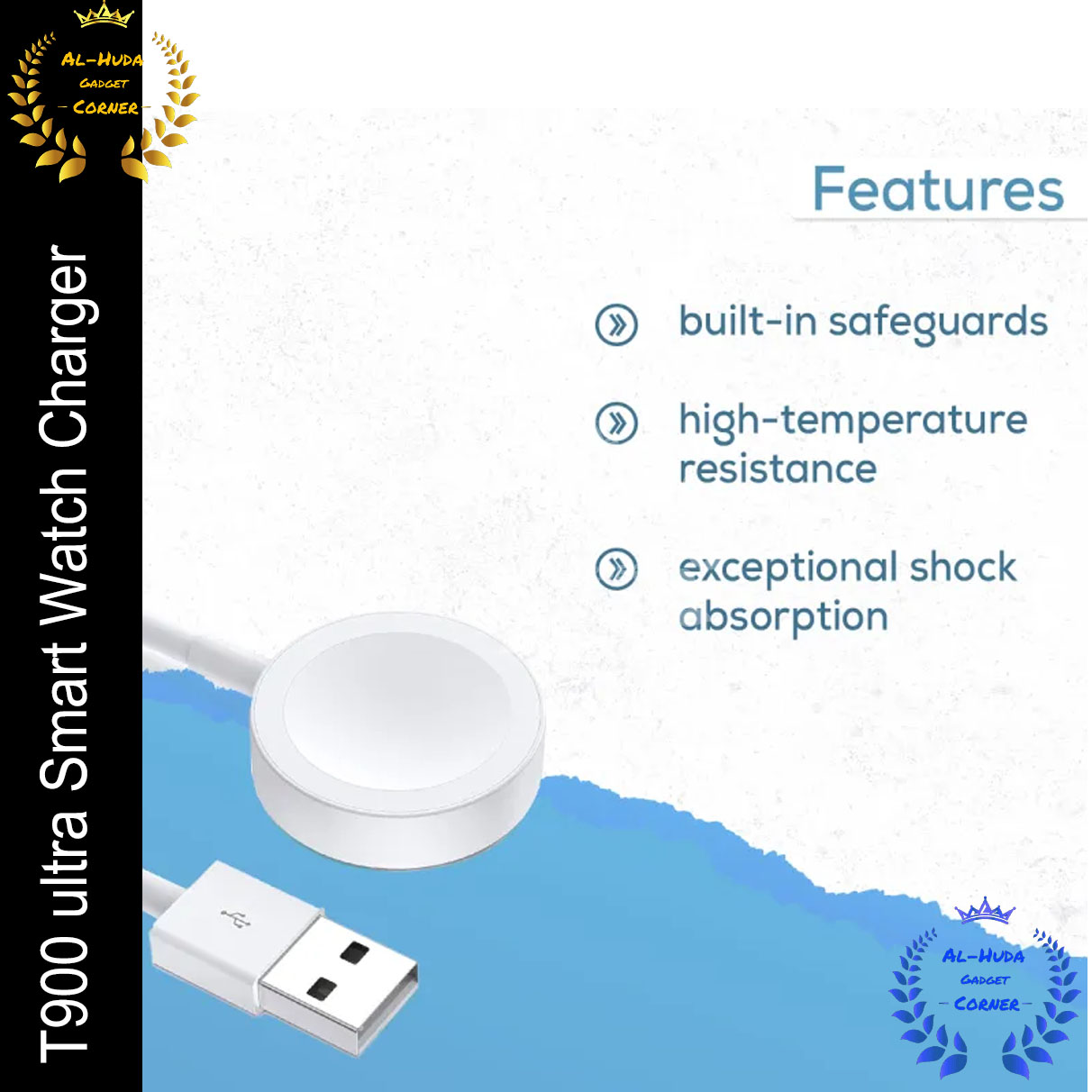 Picture of T900 ultra Smart Watch Charger colour white wireless charger (Best Quality)