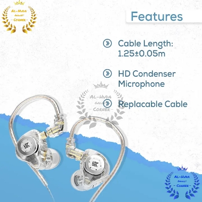 Picture of KZ EDX Pro Dynamic HiFi Earphone Mic Sports In-Ear Earbud (Best Quality)