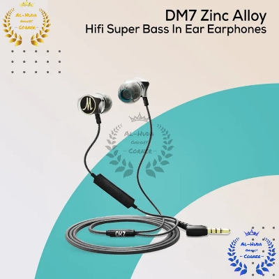 Picture of DM7 Zinc Alloy Hifi Super Bass In Ear Earphones - Black - Headphone - Headphone (Best Quality)