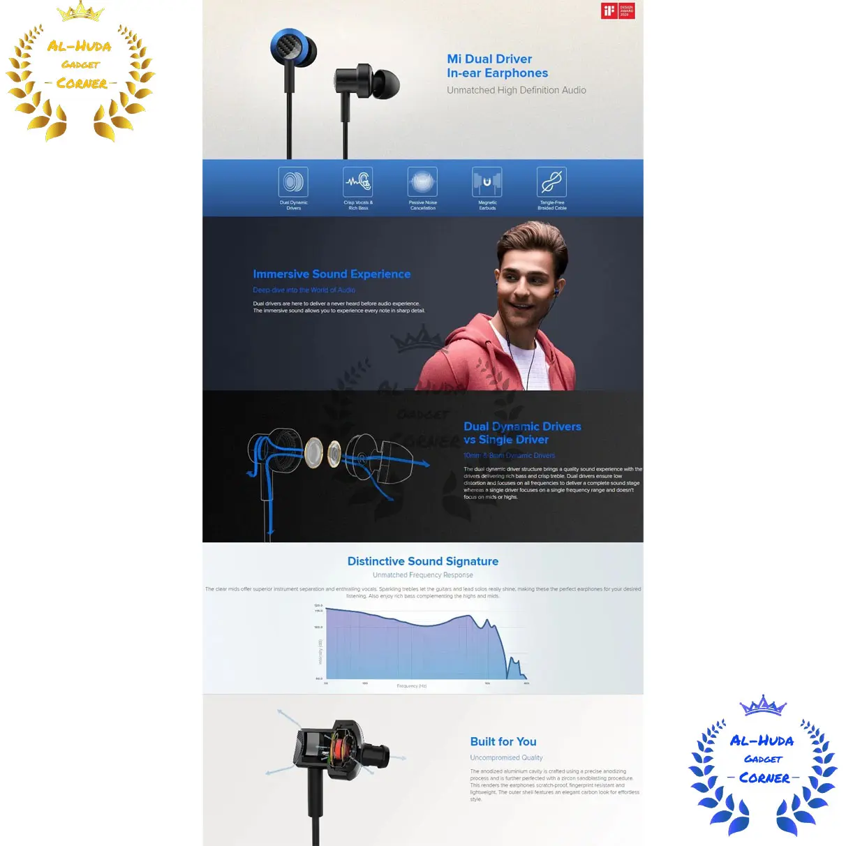 Picture of Mi Dual Driver In-ear Earphones (Best Quality)