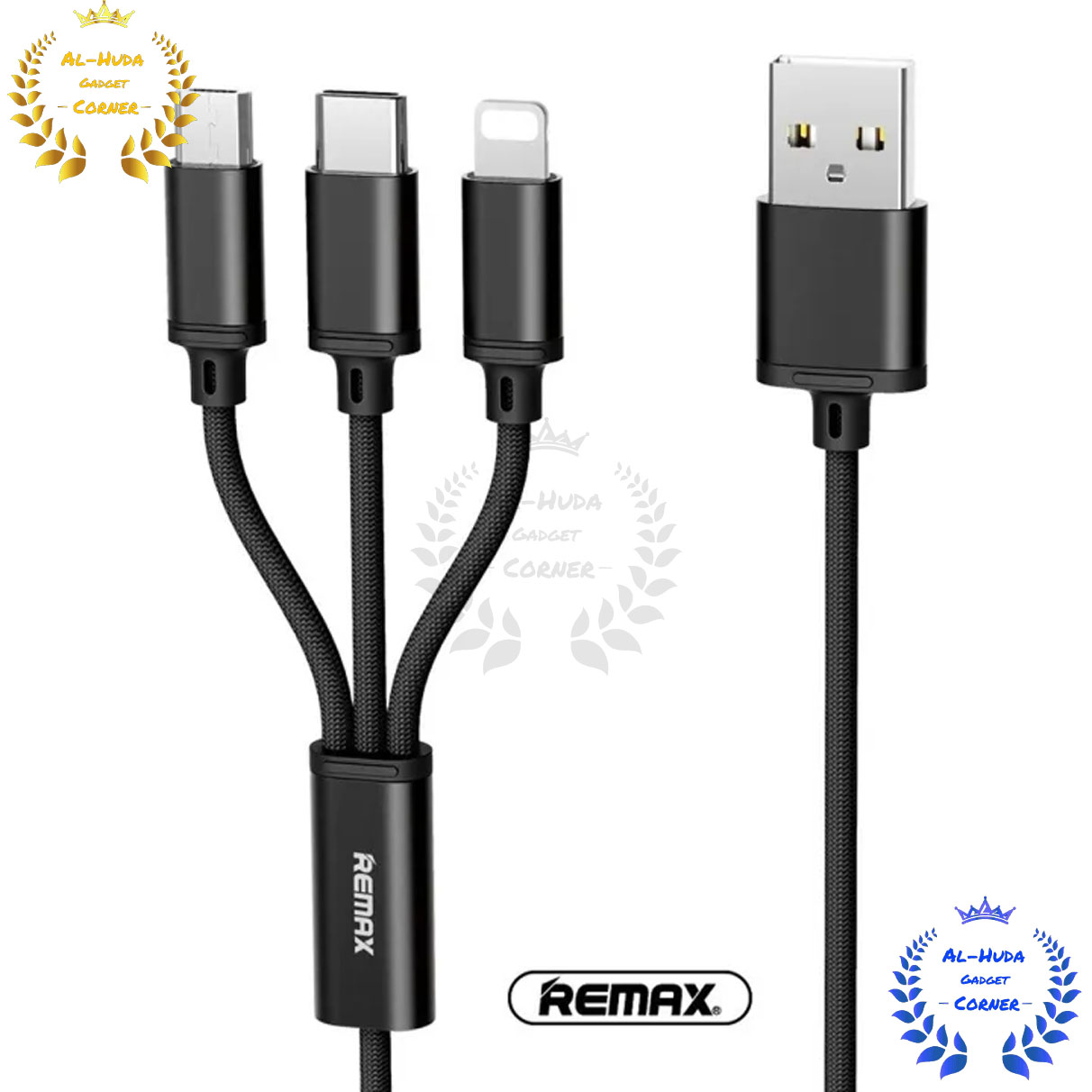 Picture of Remax Gition RC-131th 3 in 1 USB Cable Mobile Phone charging cable