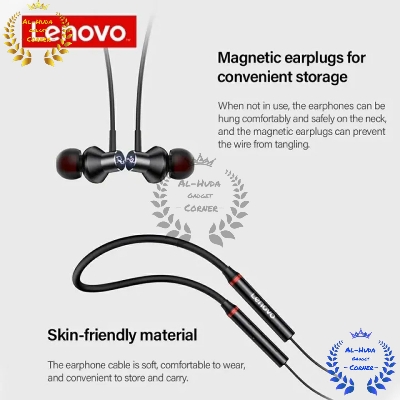 Picture of Lenovo HE05X Bluetooth 5.0 Neckband Wireless Earphone BT5.0 Sports Sweatproof Headset IPX5 with Mic Noise Cancelling