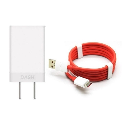 Picture of Dash Charger Oneplus 1+ 3 3T 5 5T with Type-C Cable - White and Red