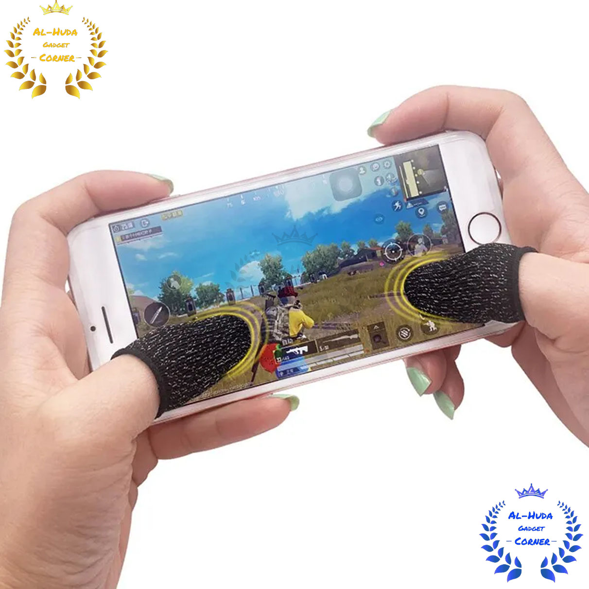 Picture of One Pair Finger Sleeves / 1 Pair Trigger Game Controller Gloves for PUBG Mobile Gaming (Best Quality)