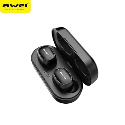 Picture of AWEI T13 Pro Bluetooth Earphones Wireless Waterproof Touch Earbuds Hifi Sound Quality TWS Earphone - Black