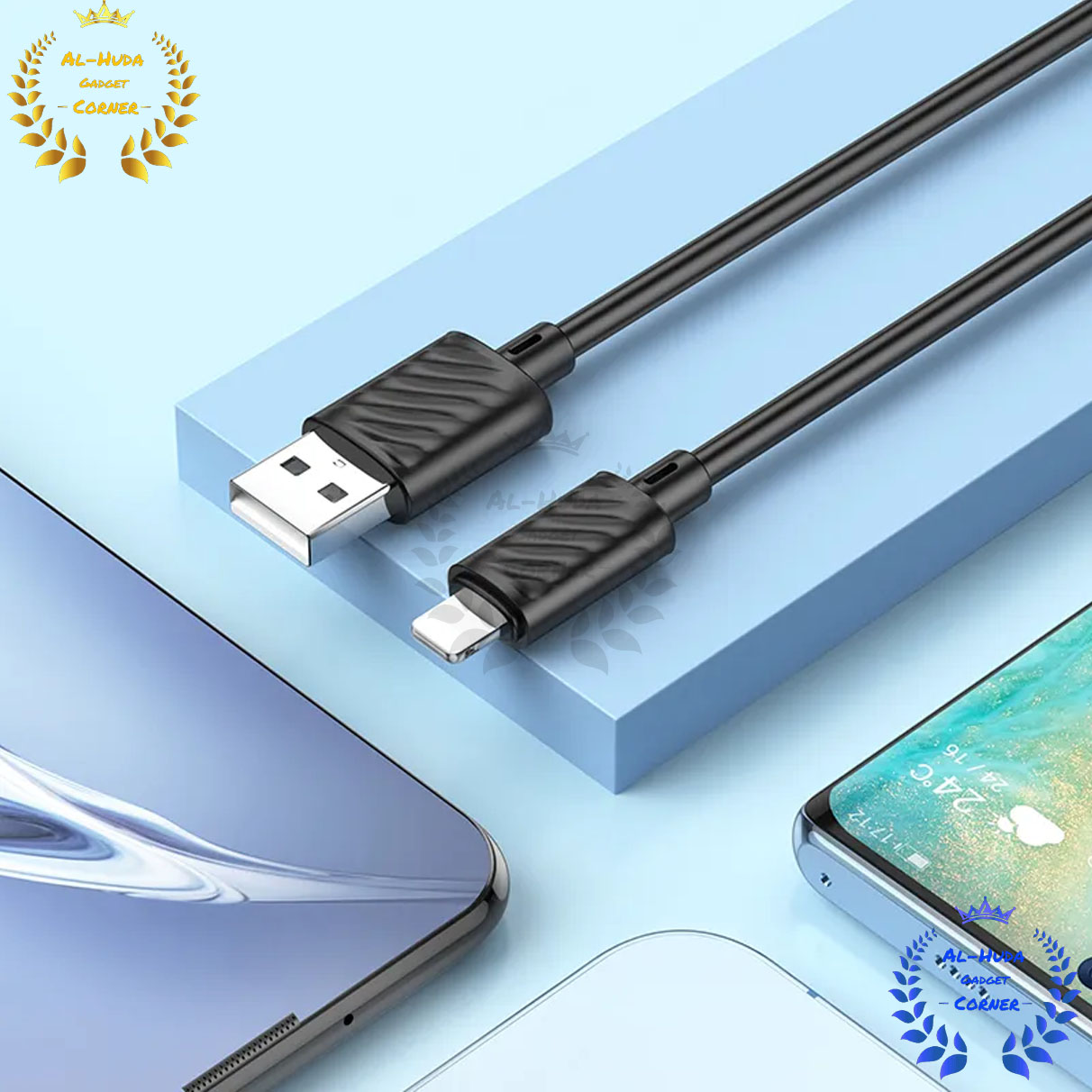 Picture of Hoco X88 Gratified USB to Lightning 2.4A Fast Charging Data Cable
