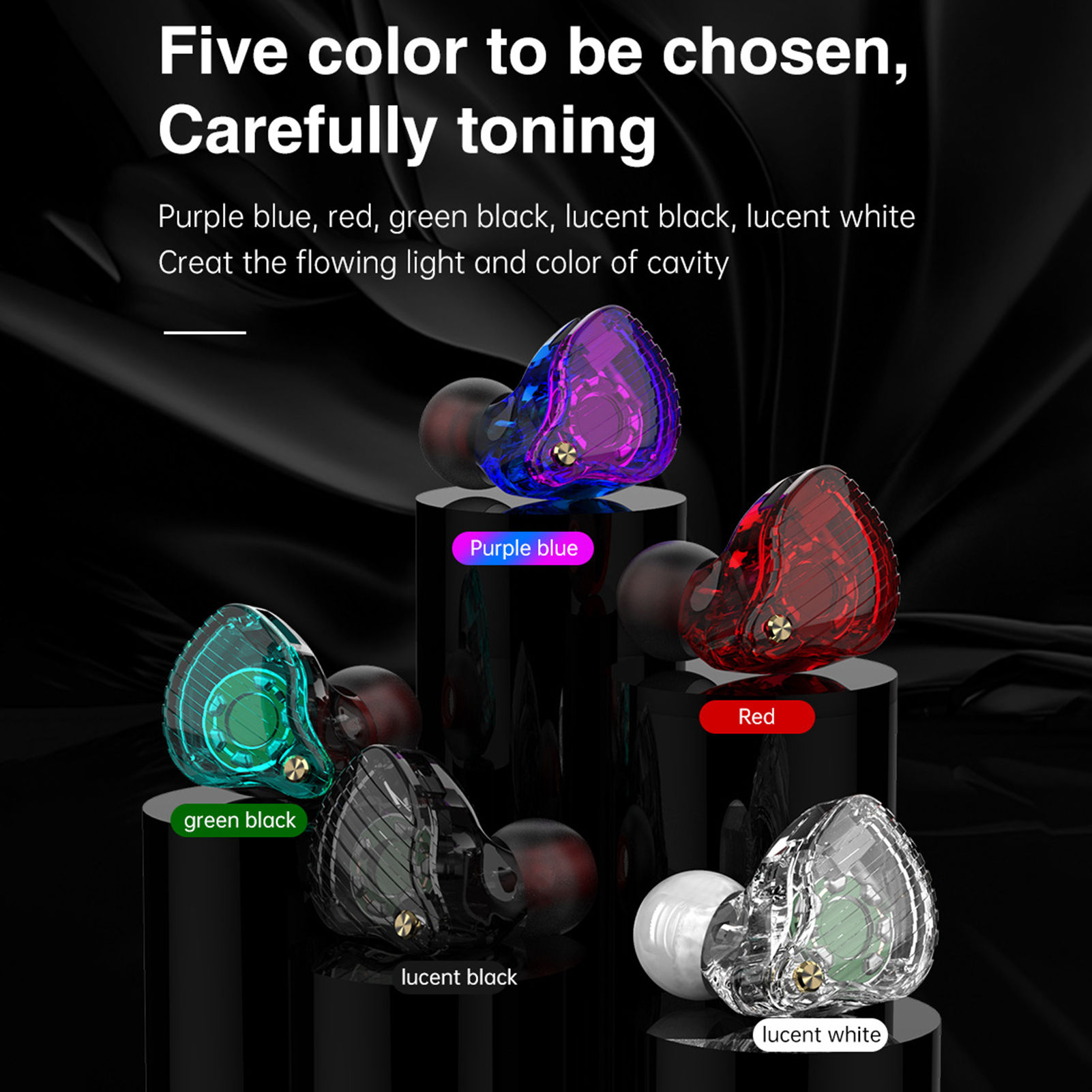 Picture of QKZ SK3 4 Core 3.5mm Plug Wired HiFi 9D Stereo Earphone Earbuds (Best Quality)