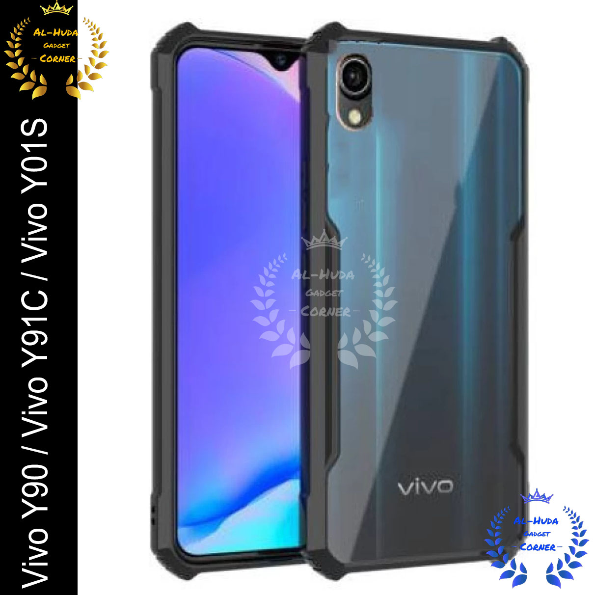 Picture of Shockproof & Transparent Crystal Clear Back Cover Case / Matte Protective Lens Flexible Back Cover for Vivo Y90 / Vivo Y91C / Vivo Y01S | Slim Silicone Cover with Soft Lining Shockproof Full Body Bumper Case